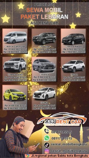 Paket lebaran Rental mobil bengkulu